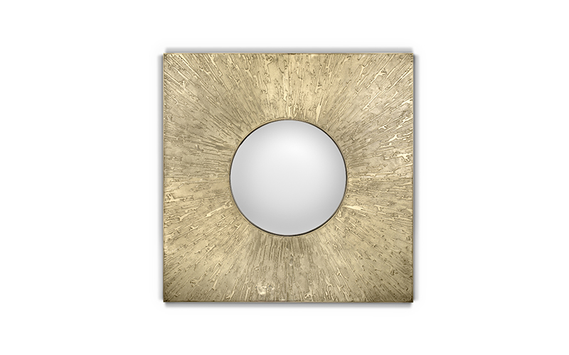 HULI Square | Modern Square Mirror by BRABBU
